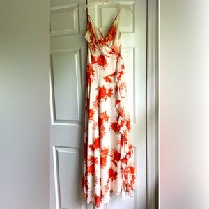 ASTR the Label Floral Ruffle Detail Maxi Dress, XS